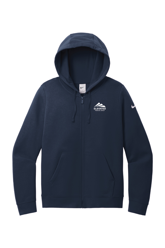 Nike Women's Club Fleece Sleeve Swoosh Full-Zip Hoodie